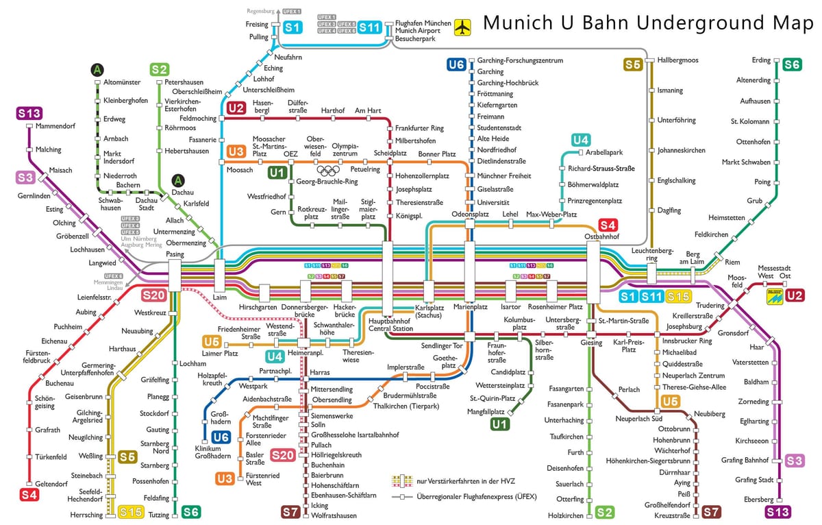 u bahn munchen نقشه