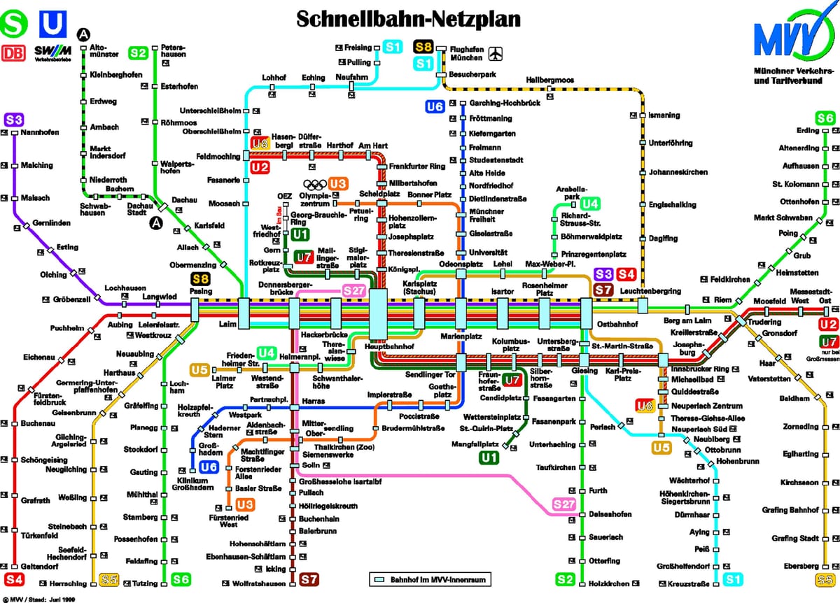 نقشه مترو munchen