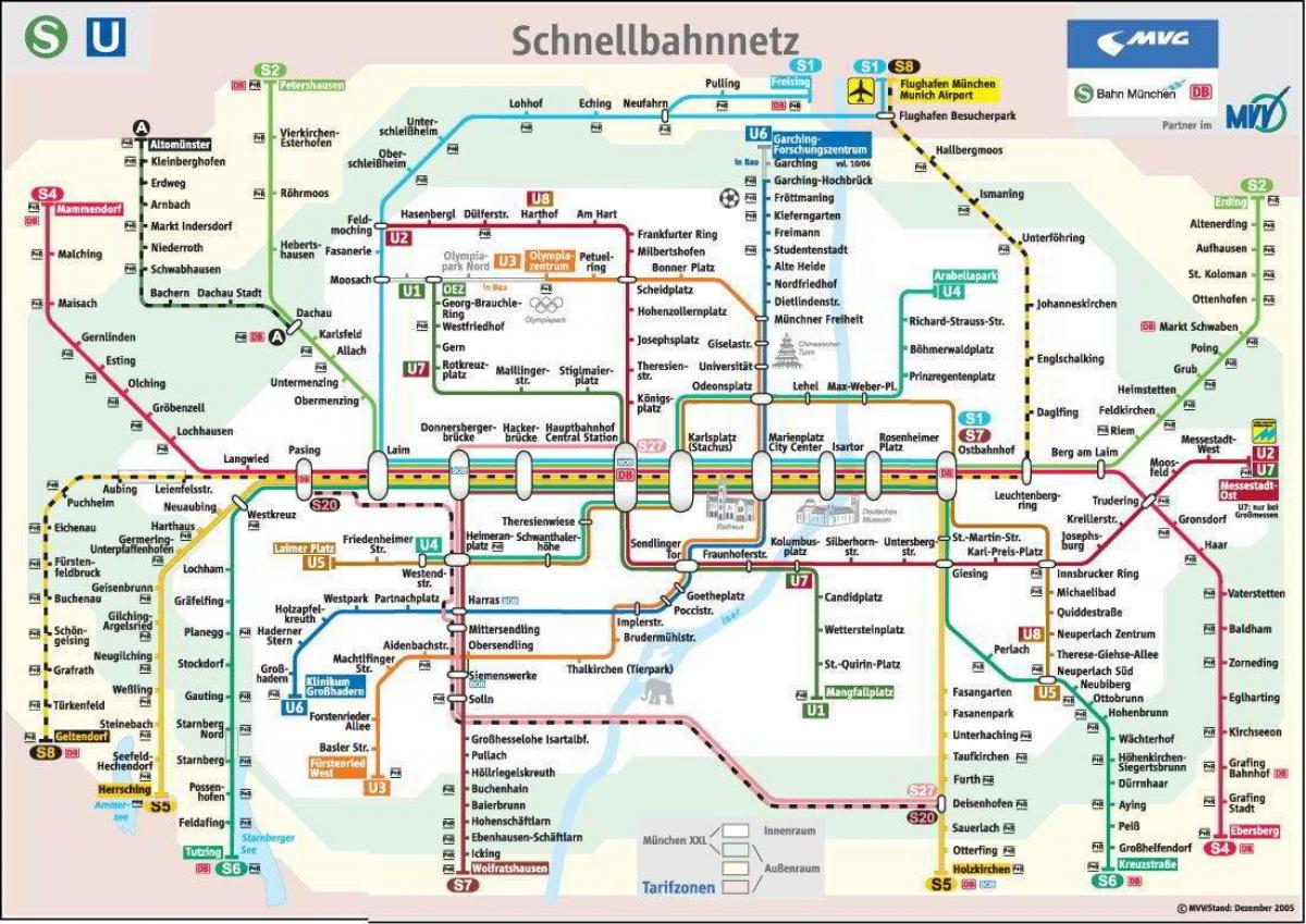 نقشه مترو munchen