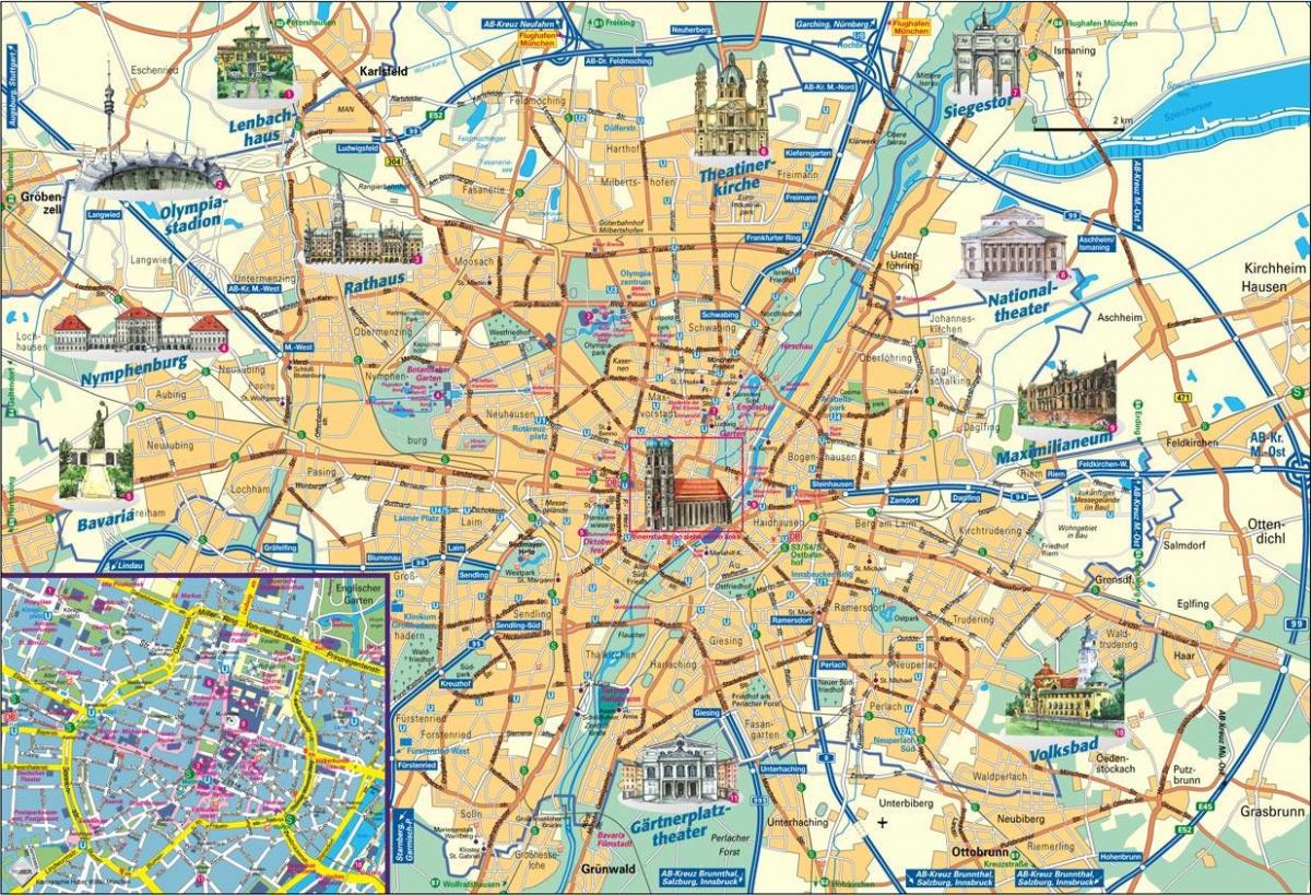 نقشه شهر مونیخ آلمان