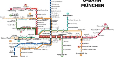 Ubahn نقشه مونیخ