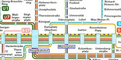 نقشه مونیخ hauptbahnhof