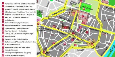 نقشه شهر مونیخ مرکز جاذبه