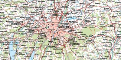 نقشه مونیخ و شهرهای اطراف